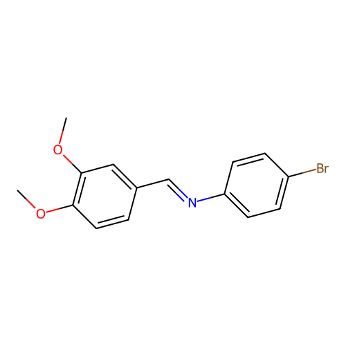 4-bromo-N-[(E)-(3,4-dimethoxyphenyl)methylidene]aniline structure