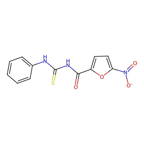 2-Furancarboxamide, 5-nitro-N-((phenylamino)thioxomethyl)- structure