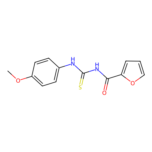 2-Furancarboxamide, N-[[(4-methoxyphenyl)amino]thioxomethyl]- structure