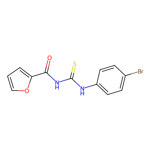 1-furoyl-3-(p-bromophenyl)thiourea structure