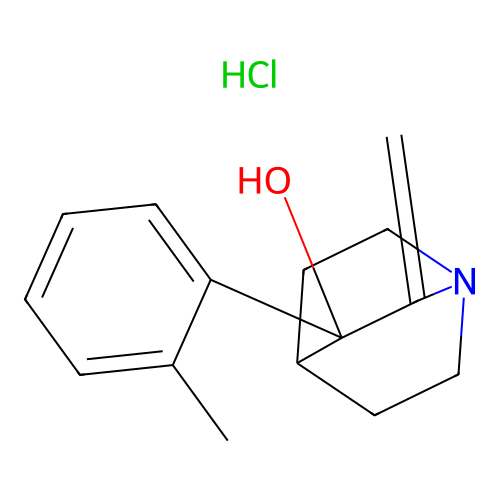 3-Quinuclidinol, 2-methylene-3-(o-tolyl)-, hydrochloride structure