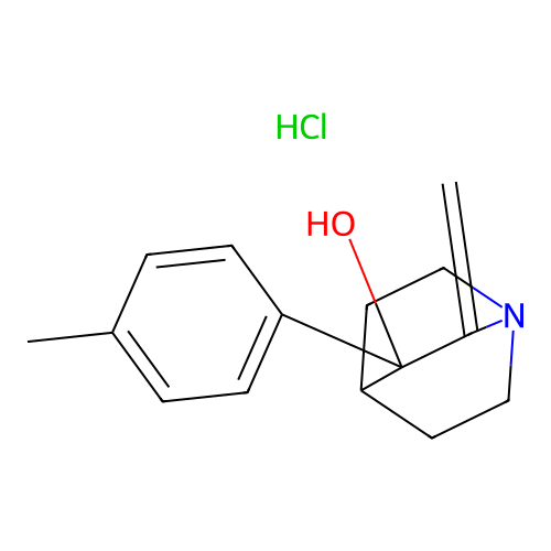 3-Quinuclidinol, 2-methylene-3-(p-tolyl)-, hydrochloride structure
