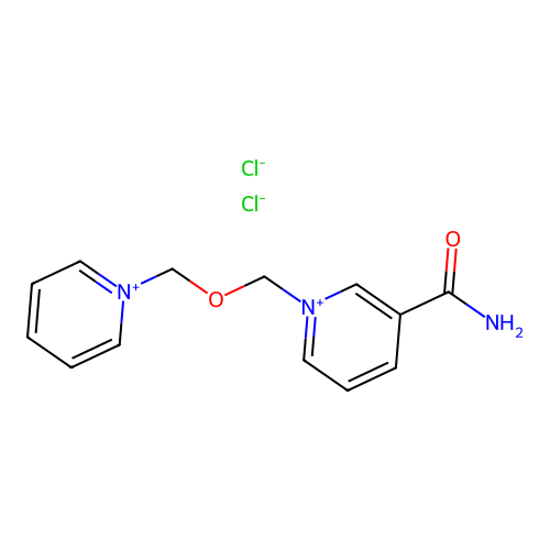 Pyridinium, 3-carbamoyl-1,1'-(oxydimethylene)di-, dichloride structure
