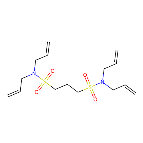 N,N,N',N'-tetrakis(prop-2-enyl)propane-1,3-disulfonamide structure