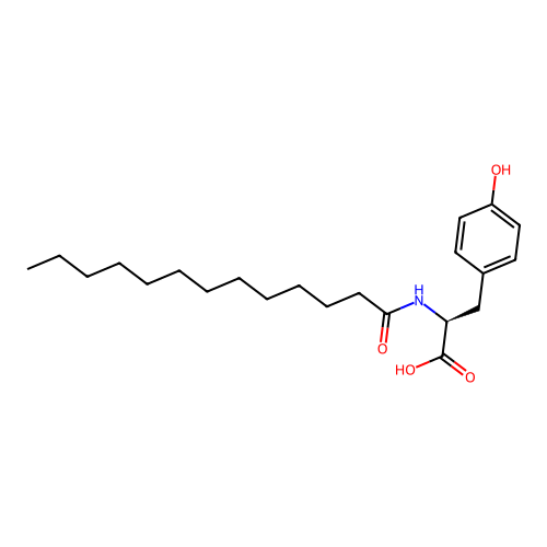 L-Tyrosine, N-(1-oxotridecyl)- structure
