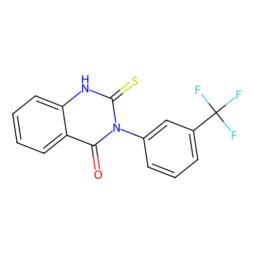 2-Thioxo-3-(3-(trifluoromethyl)phenyl)-2,3-dihydro-4(1H)-quinazolinone structure