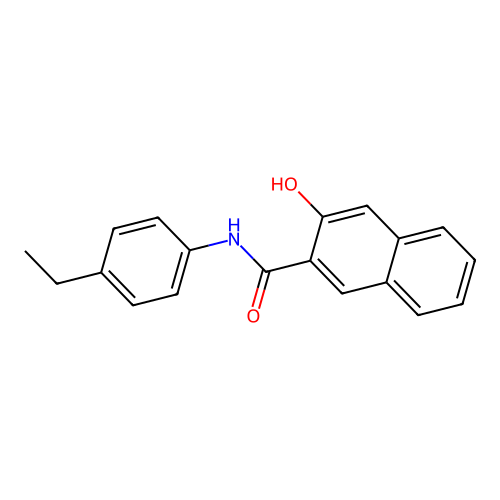 N-(4-ethylphenyl)-3-hydroxynaphthalene-2-carboxamide structure
