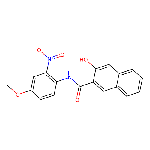 2-Naphthalenecarboxamide, 3-hydroxy-N-(4-methoxy-2-nitrophenyl)- structure