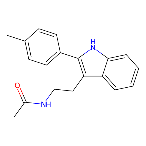 Acetamide, N-[2-[2-(4-methylphenyl)-1H-indol-3-yl]ethyl]- structure