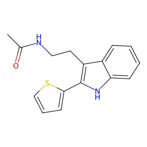 Acetamide, N-[2-[2-(2-thienyl)-1H-indol-3-yl]ethyl]- structure