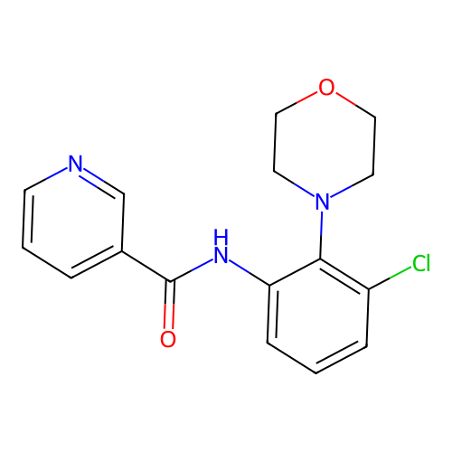N-(3-chloro-2-morpholin-4-ylphenyl)pyridine-3-carboxamide structure