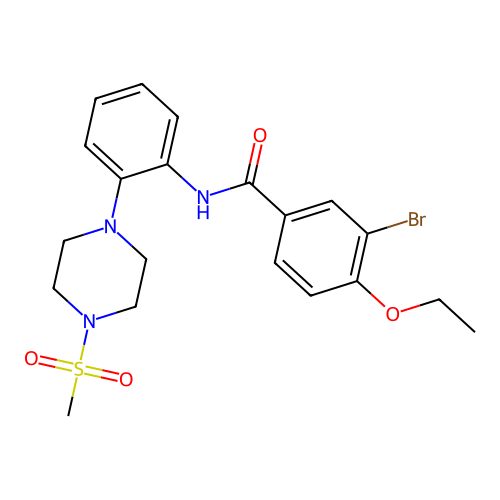 3-bromo-4-ethoxy-N-[2-(4-methylsulfonylpiperazin-1-yl)phenyl]benzamide structure