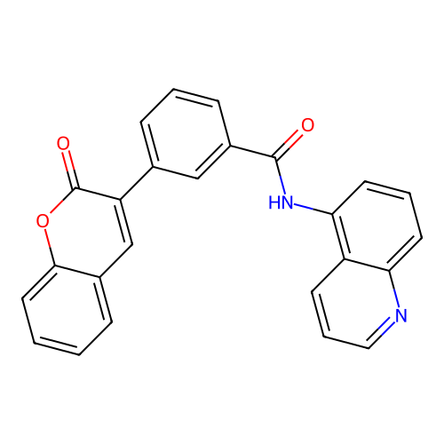 3-(2-oxo-2H-chromen-3-yl)-N-(quinolin-5-yl)benzamide structure