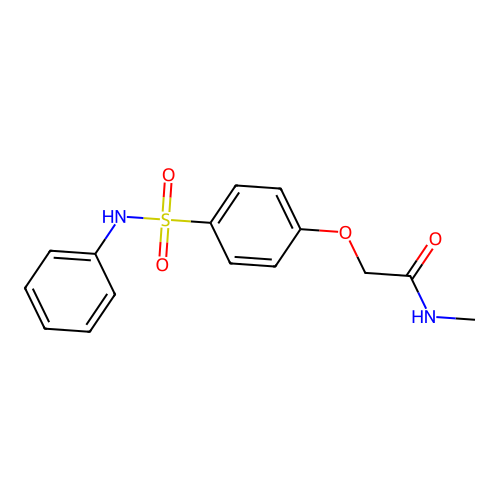 N-methyl-2-[4-(phenylsulfamoyl)phenoxy]acetamide structure