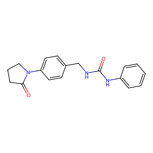 N-[4-(2-oxo-1-pyrrolidinyl)benzyl]-N'-phenylurea structure