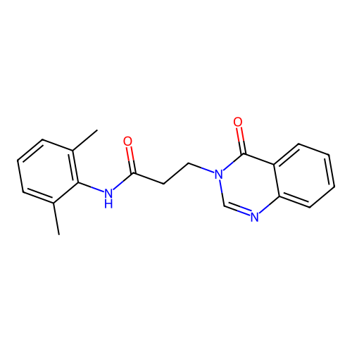 N-(2,6-dimethylphenyl)-3-(4-oxoquinazolin-3-yl)propanamide structure