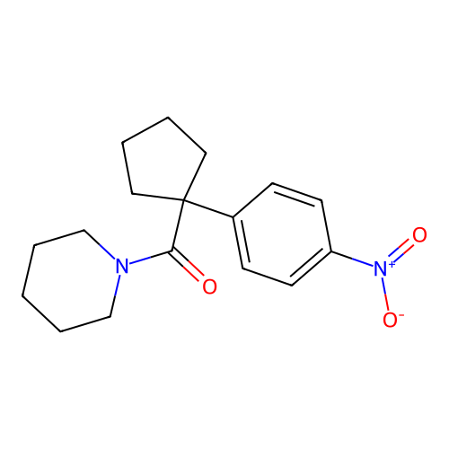 [1-(4-Nitrophenyl)cyclopentyl](piperidin-1-yl)methanone structure