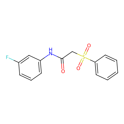 N-(3-fluorophenyl)-2-(phenylsulfonyl)acetamide structure