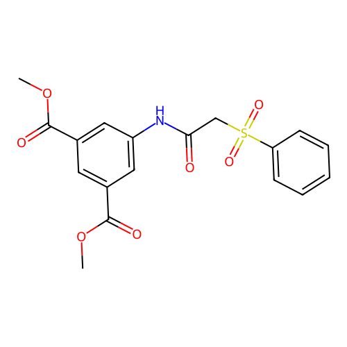 Dimethyl 5-{[(phenylsulfonyl)acetyl]amino}isophthalate structure