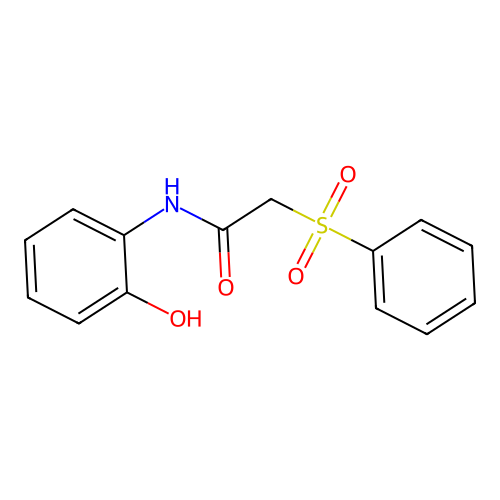 N-(2-hydroxyphenyl)-2-(phenylsulfonyl)acetamide structure