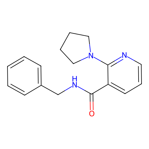 N-(Phenylmethyl)-2-(1-pyrrolidinyl)-3-pyridinecarboxamide structure