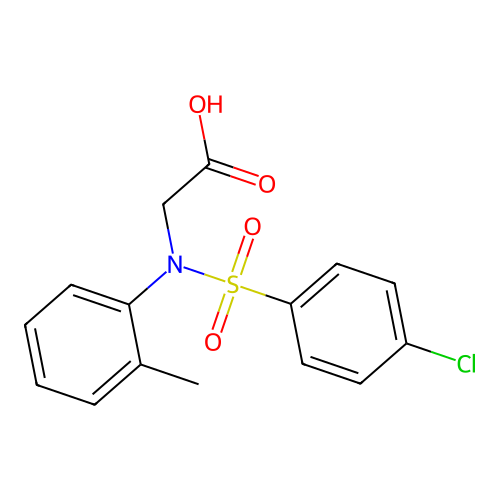 N-[(4-chlorophenyl)sulfonyl]-N-(2-methylphenyl)glycine structure