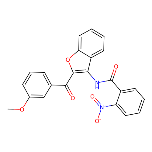 N-[2-(3-methoxybenzoyl)-1-benzofuran-3-yl]-2-nitrobenzamide structure