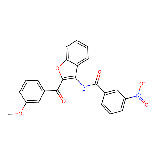 N-[2-(3-methoxybenzoyl)-1-benzofuran-3-yl]-3-nitrobenzamide structure