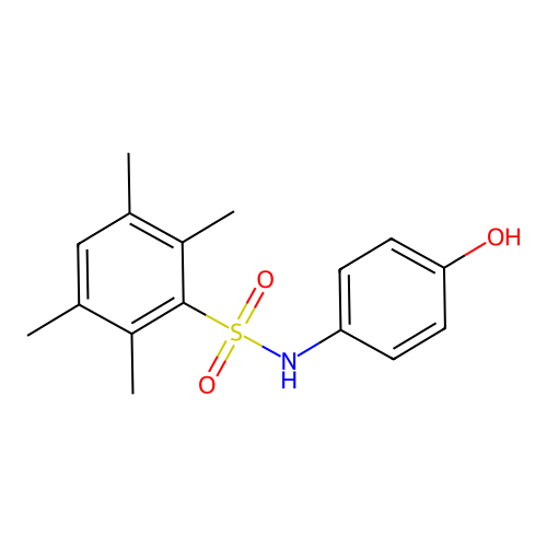 N-(4-hydroxyphenyl)-2,3,5,6-tetramethylbenzenesulfonamide structure