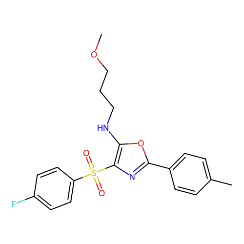 4-(4-FLUOROBENZENESULFONYL)-N-(3-METHOXYPROPYL)-2-(4-METHYLPHENYL)-1,3-OXAZOL-5-AMINE structure