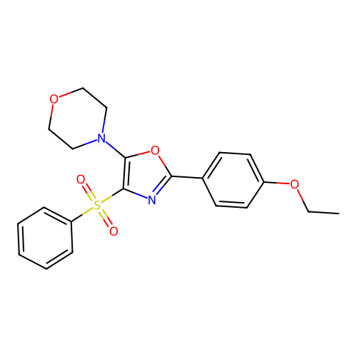 4-[4-(Benzenesulfonyl)-2-(4-ethoxyphenyl)-1,3-oxazol-5-yl]morpholine structure