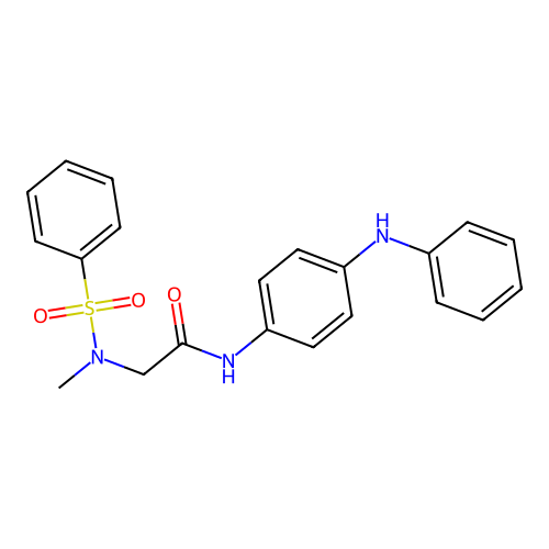 N-(4-anilinophenyl)-2-[benzenesulfonyl(methyl)amino]acetamide structure