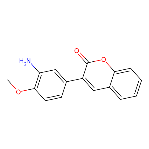 3-(3-amino-4-methoxyphenyl)-2H-chromen-2-one structure