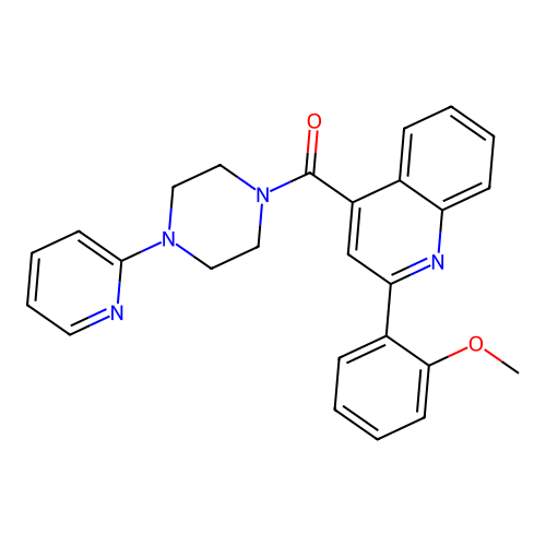 [2-(2-Methoxyphenyl)quinolin-4-yl]-(4-pyridin-2-ylpiperazin-1-yl)methanone structure