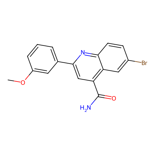 6-Bromo-2-(3-methoxyphenyl)quinoline-4-carboxamide structure