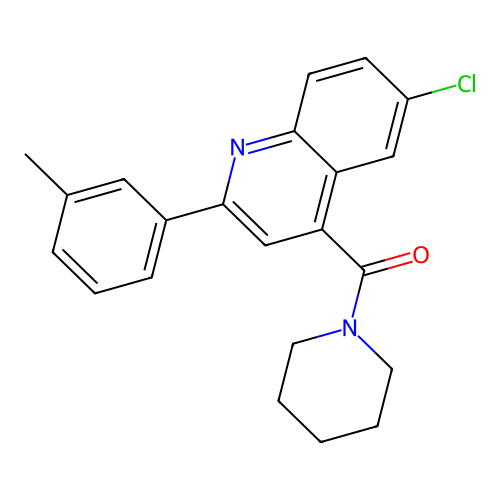 [6-Chloro-2-(3-methylphenyl)quinolin-4-yl]-piperidin-1-ylmethanone structure