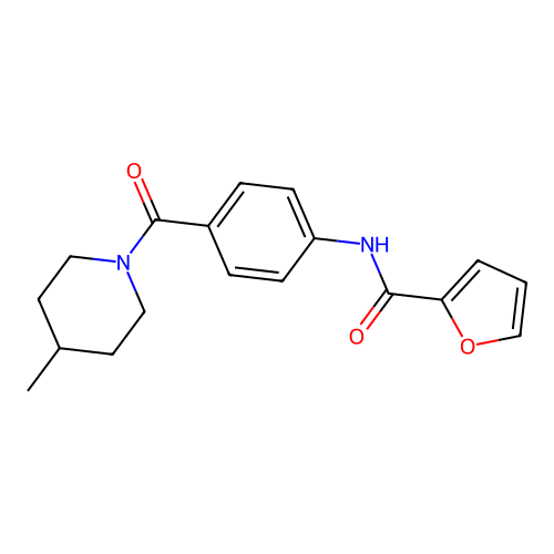 N-[4-(4-methylpiperidine-1-carbonyl)phenyl]furan-2-carboxamide structure