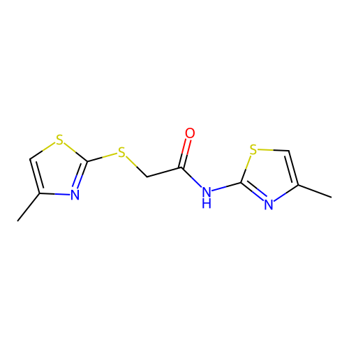 N-(4-methyl-1,3-thiazol-2-yl)-2-[(4-methyl-1,3-thiazol-2-yl)sulfanyl]acetamide structure