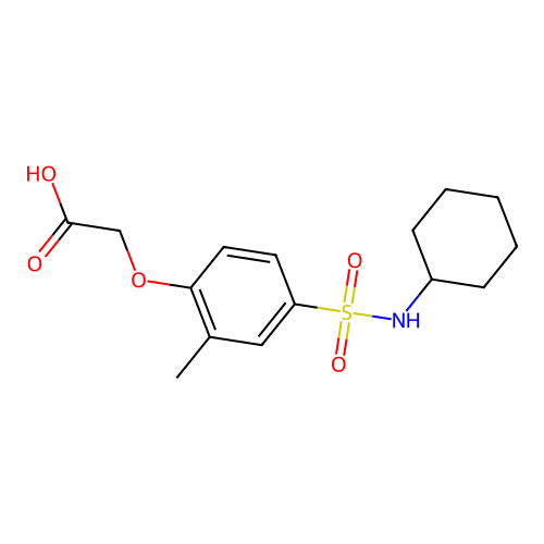 2-[4-(Cyclohexylsulfamoyl)-2-methylphenoxy]acetic acid structure
