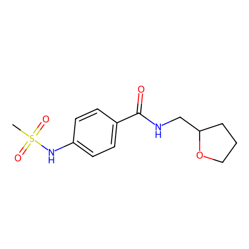 4-(methanesulfonamido)-N-(oxolan-2-ylmethyl)benzamide structure