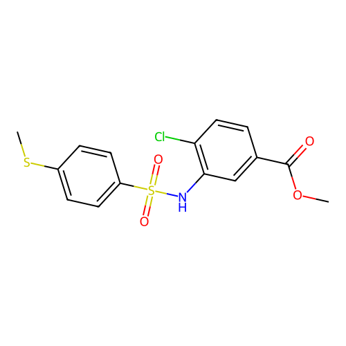 Methyl 4-chloro-3-({[4-(methylsulfanyl)phenyl]sulfonyl}amino)benzoate structure