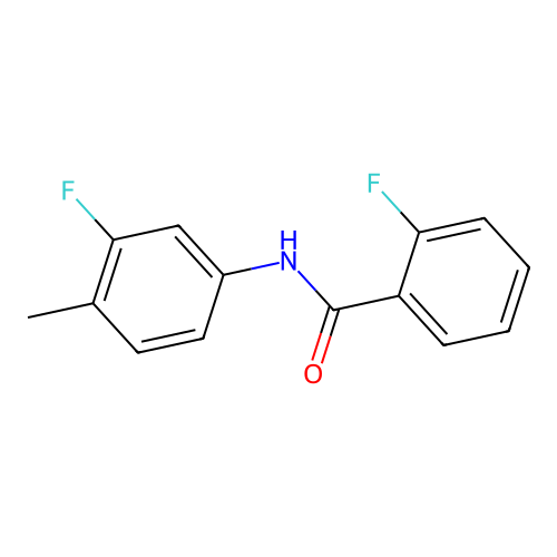 2-fluoro-N-(3-fluoro-4-methylphenyl)benzamide structure