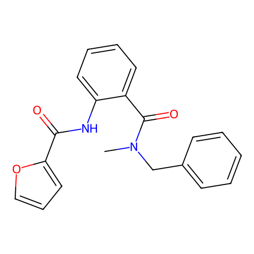 N-[2-[benzyl(methyl)carbamoyl]phenyl]furan-2-carboxamide structure