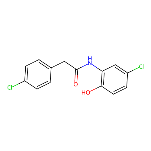 N-(5-chloro-2-hydroxyphenyl)-2-(4-chlorophenyl)acetamide structure
