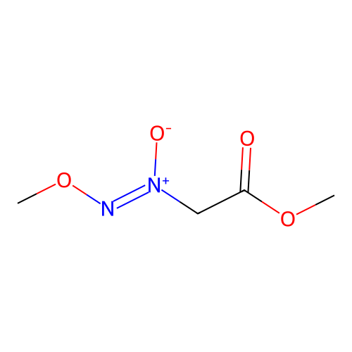 1-Methoxycarbonylmethyl-2-methoxydiazen-1-oxide structure