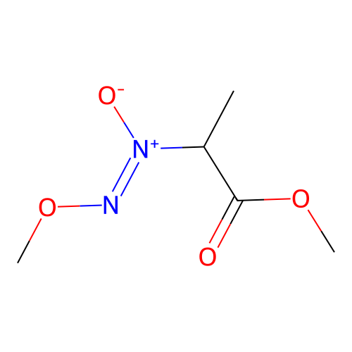 1-(1-Methoxycarbonylethyl)-2-methoxydiazen-1-oxide structure