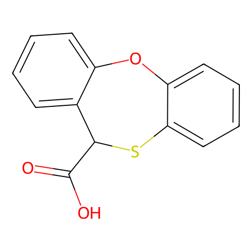 6H-benzo[b][1,5]benzoxathiepine-6-carboxylic acid structure