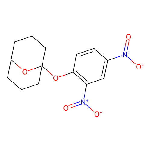 9-Oxabicyclo[3.3.1]nonane, 1-(2,4-dinitrophenoxy)- structure