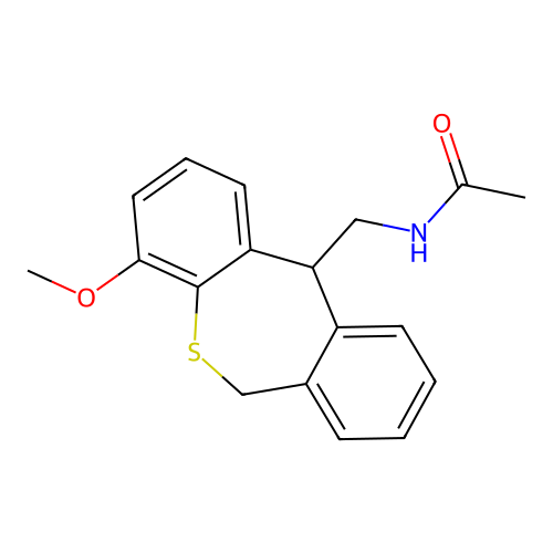 Acetamide, N-((6,11-dihydro-4-methoxydibenzo(b,e)thiepin-11-yl)methyl)- structure