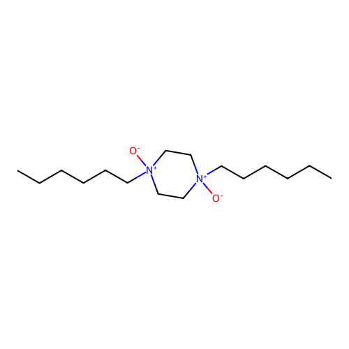 1,4-Dihexyl-1,4-dioxidopiperazine-1,4-diium structure